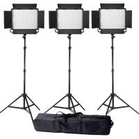 LedGo 3x LG-900CSC Bi-color LED studioverlichting set